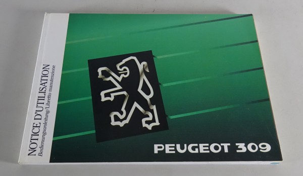 Betriebsanleitung / Handbuch Peugeot 309 Stand 12/1989