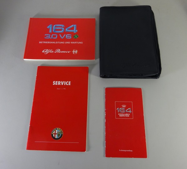 Bordmappe + Betriebsanleitung / Handbuch Alfa Romeo 164 Super von 03/1990