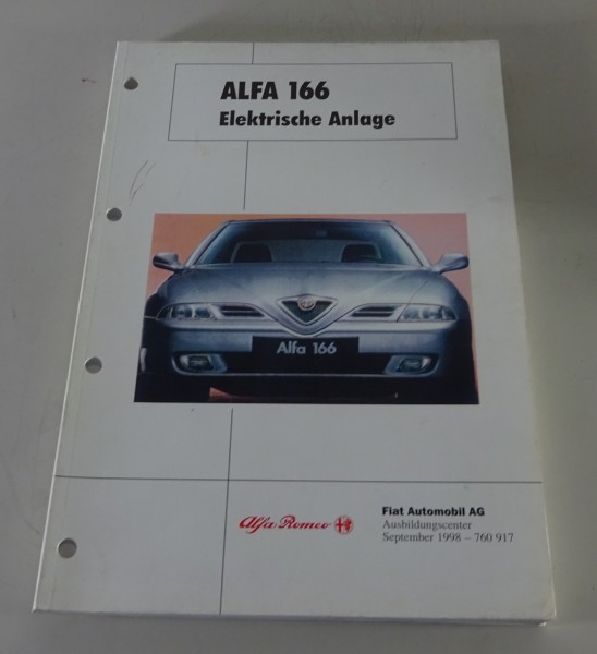 Schulungsunterlage Alfa Romeo 166 Elektrische Anlage Stand 09/1998