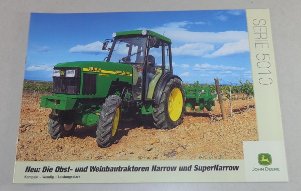 Prospekt John Deere Traktoren 5010 Serie, 5310N / 5410N / 5510N von 08/2001