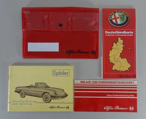 Bordmappe + Betriebsanleitung Alfa Romeo Spider Aerodinamica Stand 06/1984