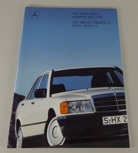 Prospekt / Broschüre Mercedes-Benz W201 190 D / 190 D 2.5 Stand 08/1987