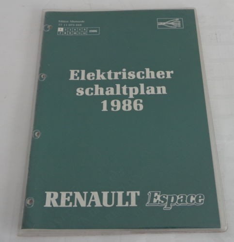 Werkstatthandbuch Elektrik Schaltpläne Renault Espace 1986