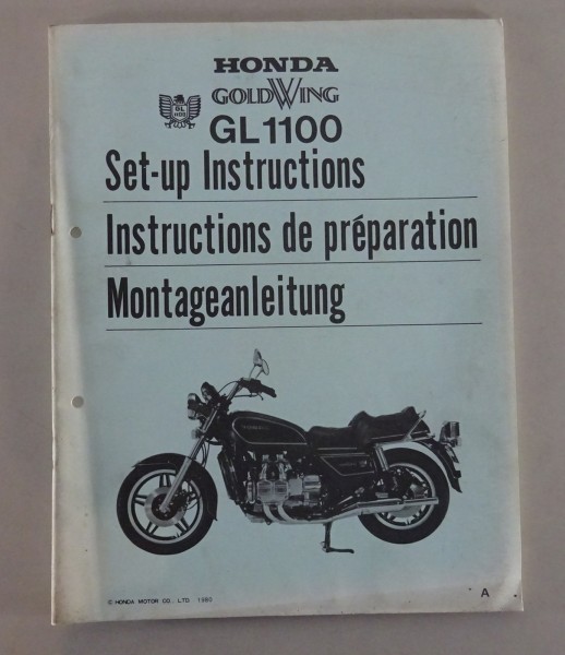 Montageanleitung / Set Up Manual Honda GL 1100 Goldwing Stand 1980