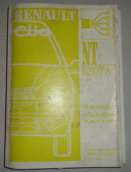 Werkstatthandbuch Elektrik / Elektrische Schaltpläne Renault Clio 11/2001