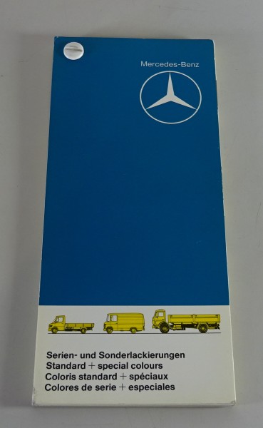 Farbmusterkarte / Lackmuster Mercedes-Benz T1 Bremer, T2 DüDo, NG 80 von 1983