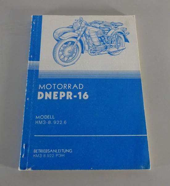 Betriebsanleitung / Handbuch Motorrad Dnepr 16 Modell KMS 8.922.6 Stand 1992