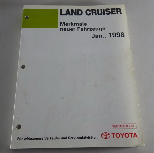 Werkstatthandbuch / Merkmale neuer Fahrzeuge Toyota Land Cruiser von 01/1998