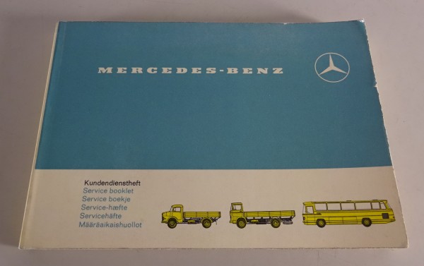 Scheckheft / Wartungsheft Mercedes Benz LKW + Bus + Transporter Stand 09/1965