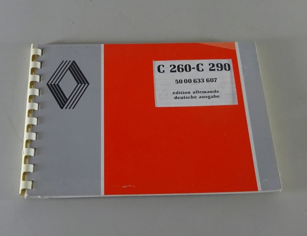 Betriebsanleitung / Handbuch Renault LKW C 260 - C 290 Stand 11/1989