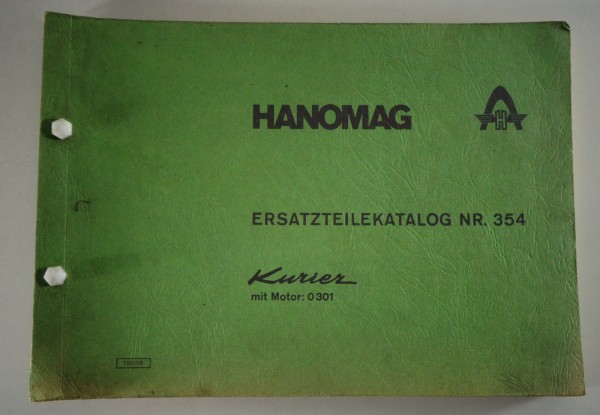 Teilekatalog Hanomag Kurier mit Motor 0 301 Stand Juli 1963