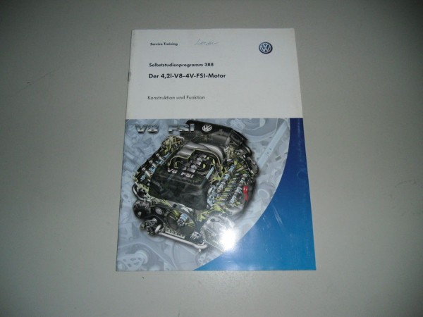 Selbststudienprogramm SSP 388 VW Touareg I 4,2l V8 4V FSI Motor Stand 05/ 2007