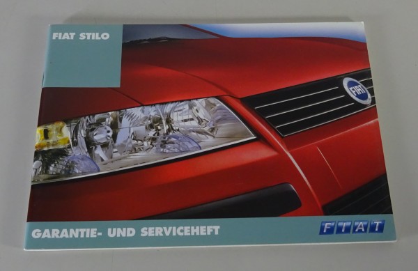 Scheckheft / Serviceheft blanko Fiat Stilo Stand 01/2002