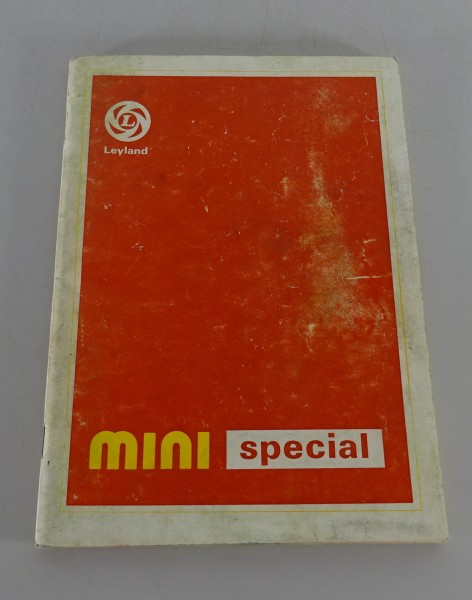 Betriebsanleitung / Handbuch Leyland Austin Mini Special 1098ccm Stand 06/1977