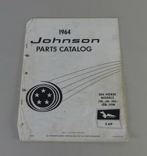 Teilekatalog OMC Johnson Outboards 3 PS Models Stand 1964