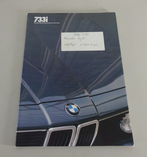 Prospectus / Brochure BMW 7 Series E23 733i US-Model from 02/1983
