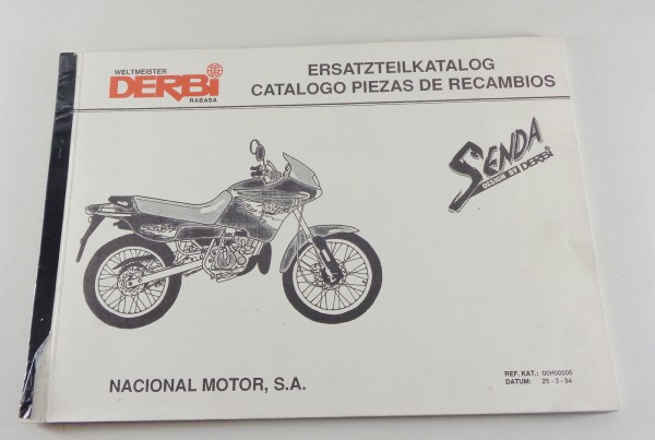 Teilekatalog / Ersatzteilliste Derbi Senda 50 ccm Stand 03/1994