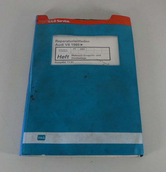 Werkstatthandbuch Audi V8 / V 8 D11 Motronic Einspritzanlage + Zündanlage ab1989