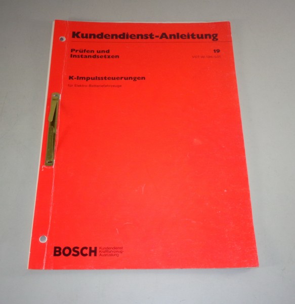 Werkstatthandbuch Bosch K-Impulssteuerungen Stand 1976