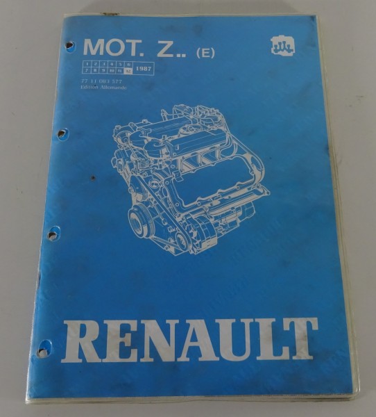 Werkstatthandbuch Motor Renault Alpine GTA V6 Turbo & GT Stand 12/1987