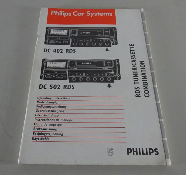 Betriebsanleitung Philips Autoradio DC 402 RDS / DC 502 RDS 05/1994