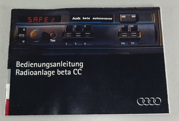 Betriebsanleitung / Owners Manual Audi Autoradio beta cc Stand 07/1994
