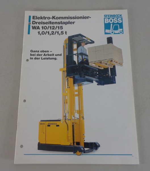 Prospekt Boss Steinbock Gabelstapler Dreiseitenstapler WA 10/12/15 von 06/1995