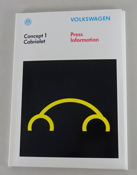 Press kit VW New Beetle Coupe + Cabrio as Concept 1 from 03/1994