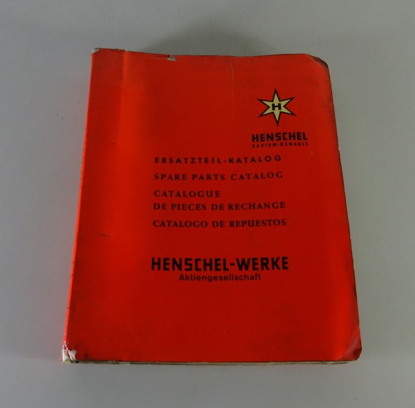 Teilekatalog / Ersatzteilliste Henschel LKW HS 20 HK Kipper Stand 1963
