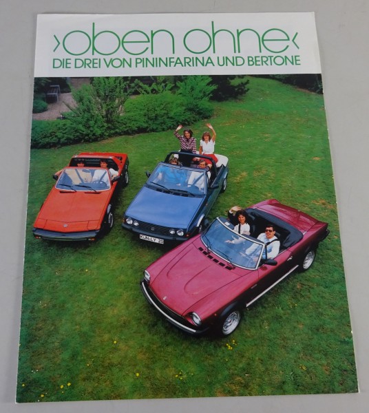 Prospekt / Prospektblatt | Fiat X1/9 / Ritmo Cabrio / 124 Spidereuropa | 07/1984