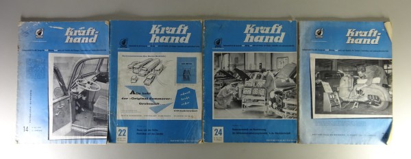 Magazin - Krafthand 4 Hefte u. a. mit Auto Union / BMW / Fiat 1956 / 57 / 59
