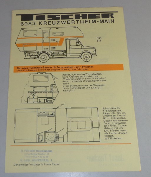 Prospekt Huckepack-System für Fiat 616 / VW LT / Merceds 406 60 + 85 PS etc.