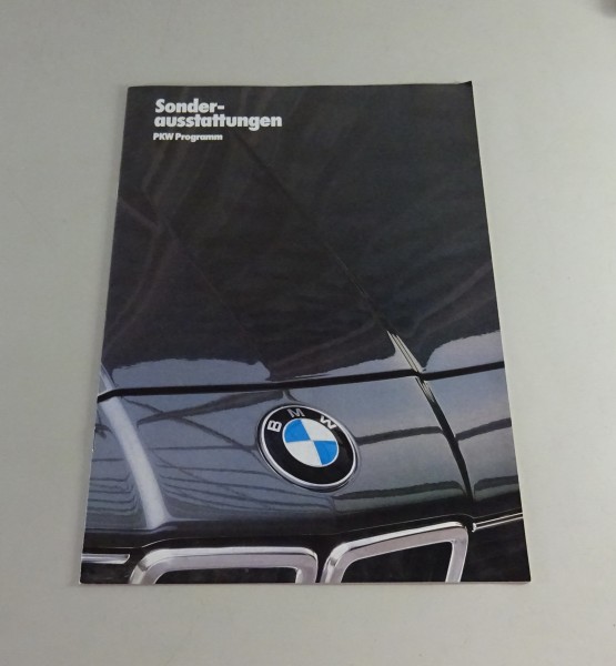 Prospekt / Broschüre BMW E30 / E28 / E24 / E23 - Sonderausstattungen von 02/1985