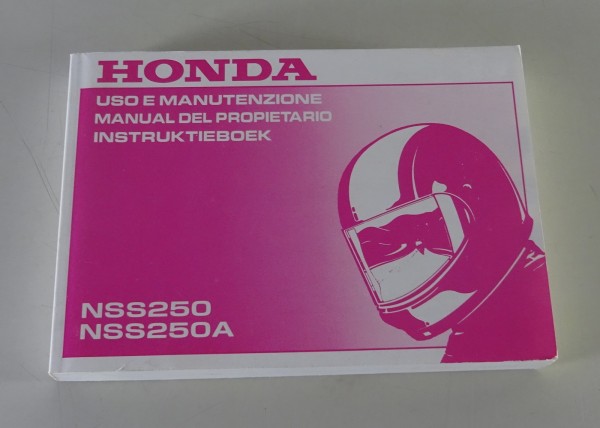 Instruktieboek / Uso e Manutenzione Honda Roller NSS250 / NSS250A Stand 2000