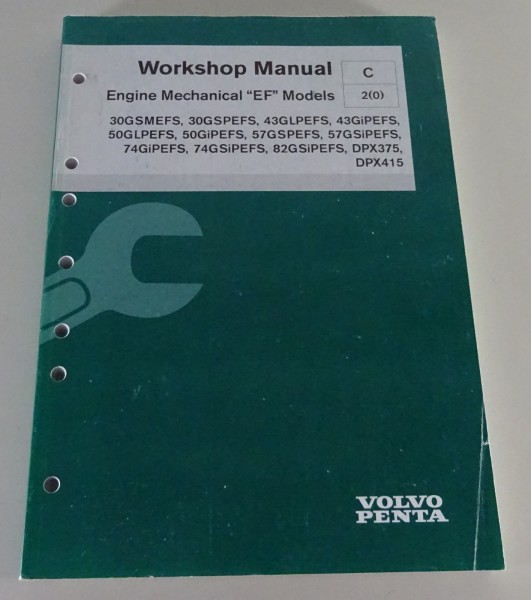 Werkstatthandbuch Volvo Penta Engine "EF" Models 3.0 - 8.2 Englisch Stand 6/2001