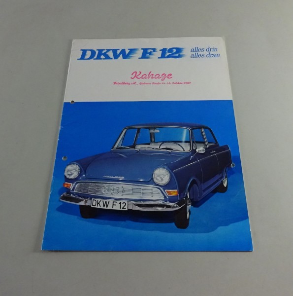 Prospekt / Broschüre Auto Union - DKW F12 Stand 1960er