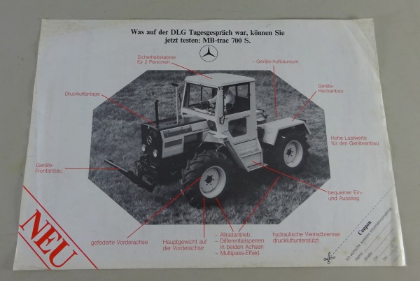 Prospektblatt / Broschüre Mercedes-Benz MB-Trac 700 S