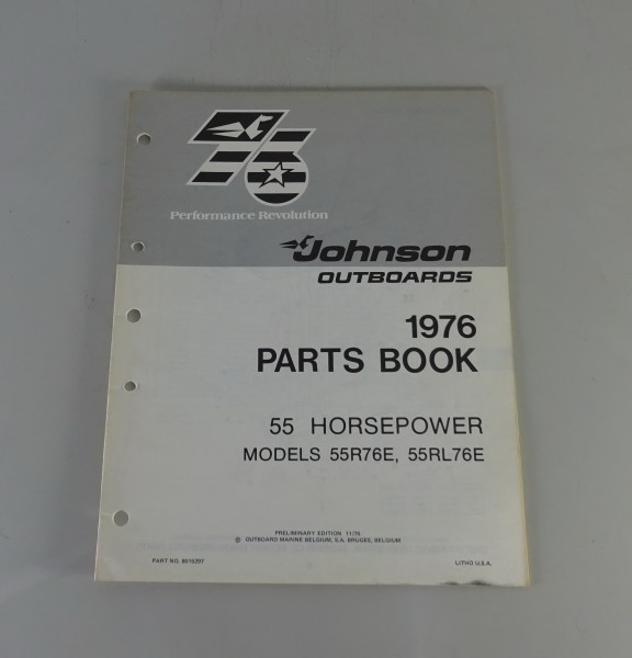 Teilekatalog OMC Johnson Outboards 55 PS Models Stand 11/1975