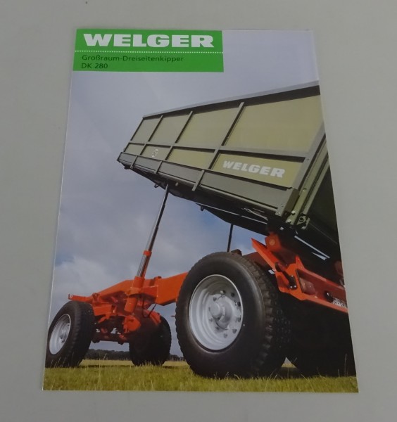 Prospekt / Broschüre Welger Dreiseitenkipper DK 280 Stand 08/1998