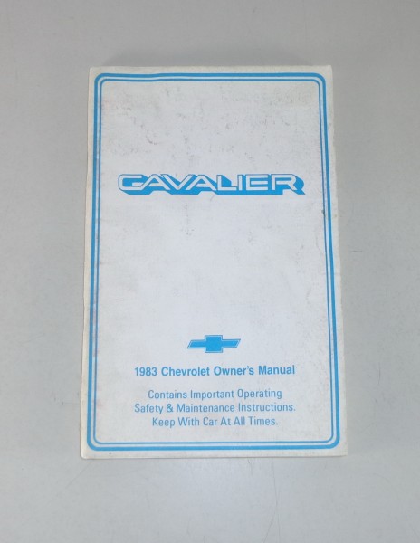 Owner's Manual / Betriebsanleitung Chevrolet Cavalier von 1983