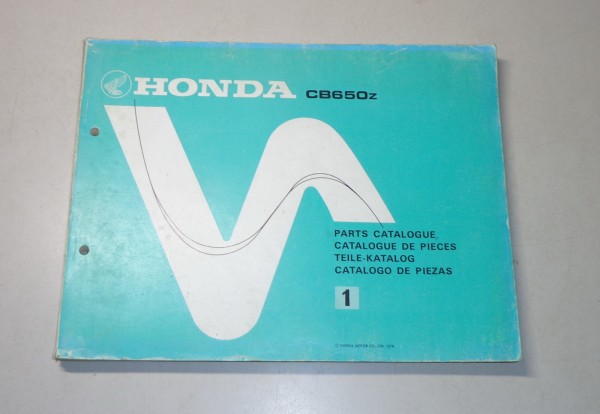 Teilekatalog / Ersatzteilliste / Parts List Honda CB 650 Stand 1978