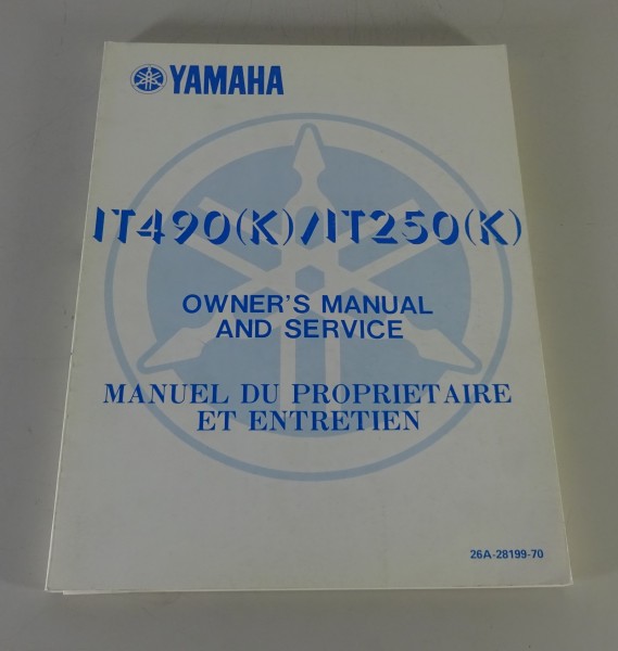 Workshop Manual / Service Manual Yamaha IT 490 (K) / IT 250 (K) from 10/1982