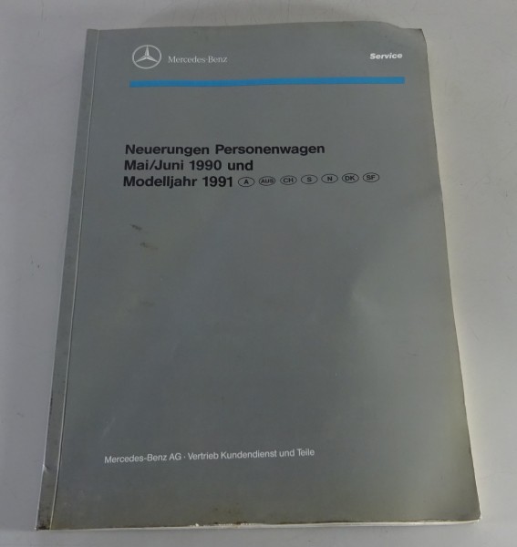 Werkstatthandbuch Mercedes Benz Typ R129 W124 W126 W201 Neuerungen 1990/1991