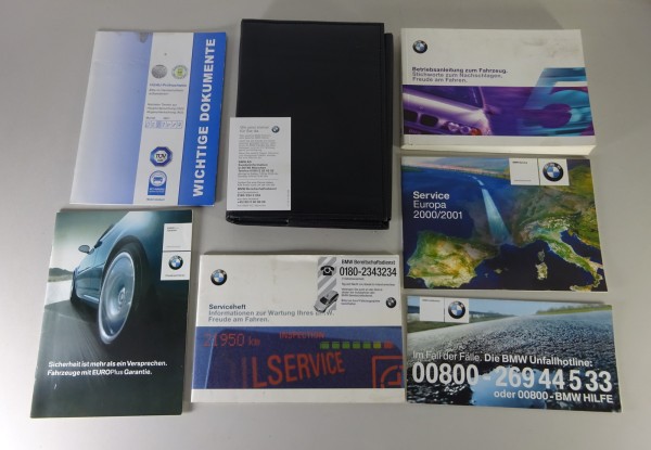 Bordmappe + Betriebsanleitung BMW 5er E39 520i/d 523i 528i 535i 530d...v.08/2000