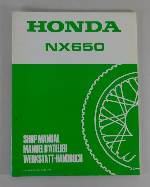 Werkstatthandbuch Ergänzung Workshop Manual Supplement Honda NX 650 von 1990