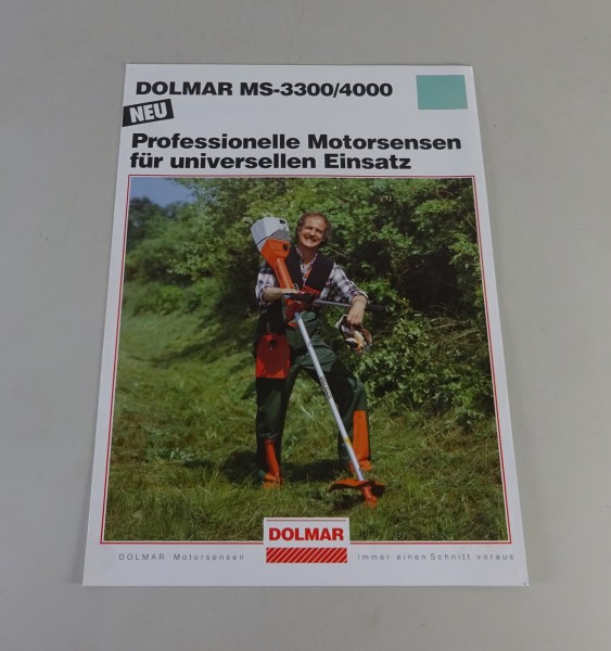 Prospekt / Broschüre Dolmar Motorsensen MS 3300 / 4000 Stand 1995