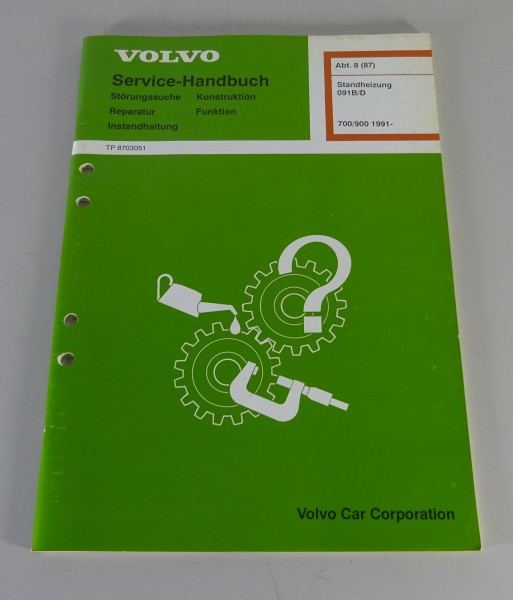 Werkstatthandbuch Volvo 740 760 940 960 Standheizung Typ 091-B / D von 02/1995