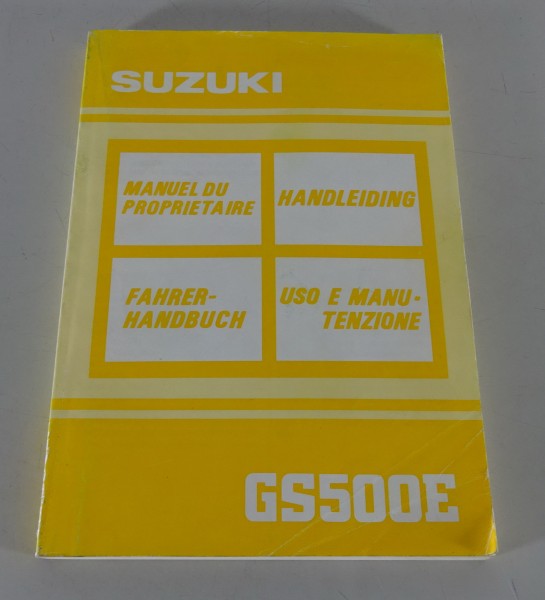 Betriebsanleitung / Handbuch / Handleiding / Suzuki GS 500 E Stand 07/1990