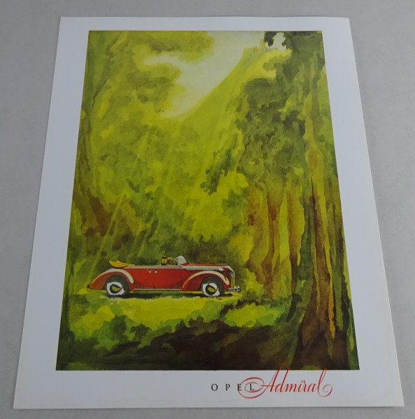 Prospekt / Werbeplakat Opel Admiral 1937 - 1939