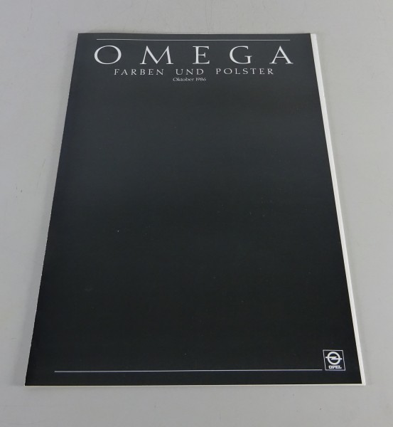 Faltprospekt / Broschüre Opel Omega A1 Ausstattung + Technische Daten v. 10/1986